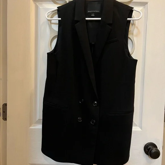 Banana Republic Double Breasted Boyfriend Vest - Picture 2 of 7
